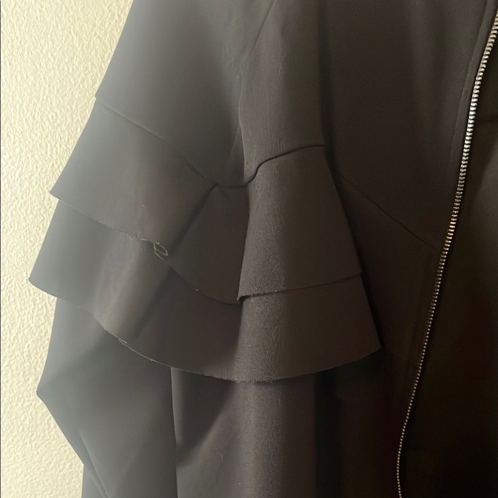 Black Ruffled Jacket - Picture 2 of 4